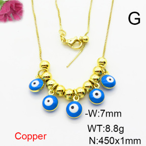 Fashion Copper Necklace  F6N300771bbov-L024