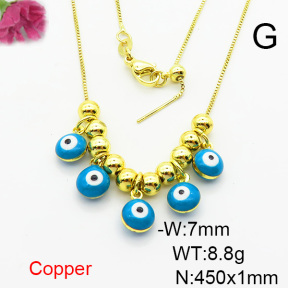 Fashion Copper Necklace  F6N300773bbov-L024