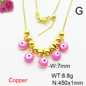 Fashion Copper Necklace  F6N300774bbov-L024