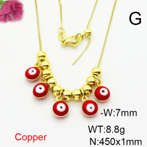 Fashion Copper Necklace  F6N300775bbov-L024