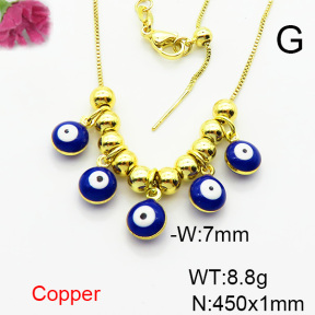 Fashion Copper Necklace  F6N300776bbov-L024