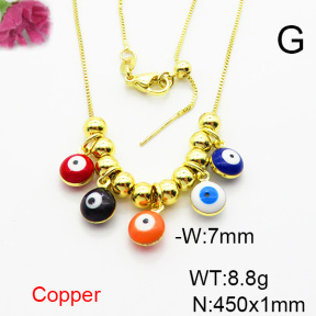 Fashion Copper Necklace  F6N300777bbov-L024