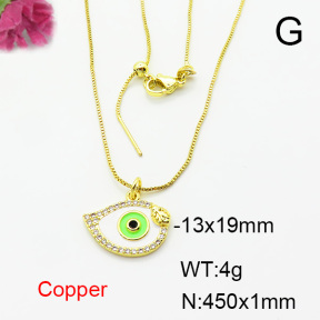 Fashion Copper Necklace  F6N404195vbll-L024