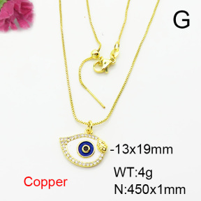 Fashion Copper Necklace  F6N404196vbll-L024