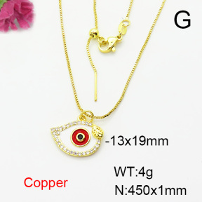 Fashion Copper Necklace  F6N404197vbll-L024