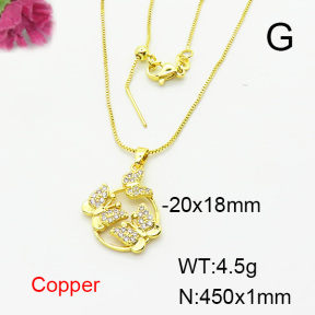 Fashion Copper Necklace  F6N404204ablb-L024