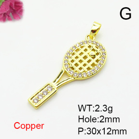 Fashion Copper Pendant  Micro Pave Cubic Zirconia  F6P400273aajl-L024
