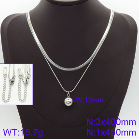 Stainless Steel Necklace  2N2001420bbov-436