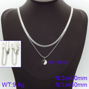 Stainless Steel Necklace  2N3000701bbov-436
