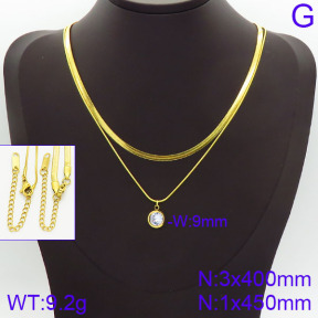 Stainless Steel Necklace  2N4001007bhva-436