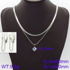 Stainless Steel Necklace  2N4001010bbov-436
