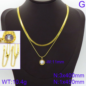 Stainless Steel Necklace  2N4001011bhva-436