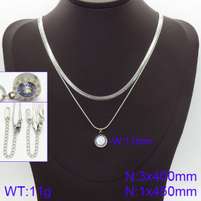 Stainless Steel Necklace  2N4001012bbov-436