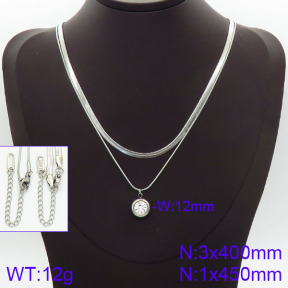 Stainless Steel Necklace  2N4001016bbov-436