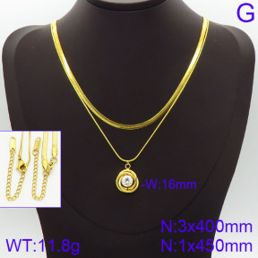 Stainless Steel Necklace  2N4001017bhva-436