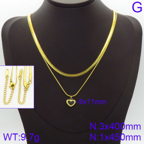 Stainless Steel Necklace  2N4001021bhva-436