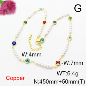 Fashion Copper Necklace  F6N300778bhva-L002