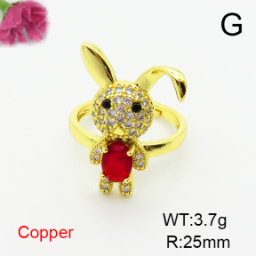 Fashion Copper Ring  F6R401075ablb-L002