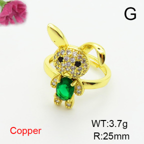 Fashion Copper Ring  F6R401076ablb-L002