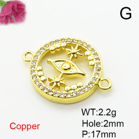 Fashion Copper Links Connectors  XFL02440vail-L002