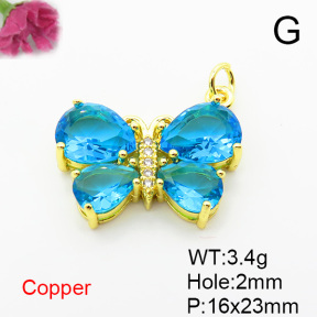 Fashion Copper Pendant  Cubic Zirconia  XFPC06563baka-L002