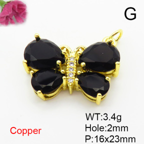 Fashion Copper Pendant  Cubic Zirconia  XFPC06565baka-L002