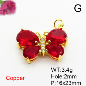 Fashion Copper Pendant  Cubic Zirconia  XFPC06569baka-L002