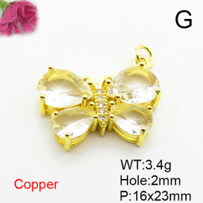 Fashion Copper Pendant  Cubic Zirconia  XFPC06571baka-L002