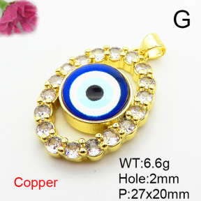 Fashion Copper Pendant  Cubic Zirconia & Resin  XFPC06578baka-L002