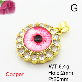 Fashion Copper Pendant  Cubic Zirconia & Resin  XFPC06583baka-L002