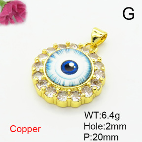 Fashion Copper Pendant  Cubic Zirconia & Resin  XFPC06587baka-L002