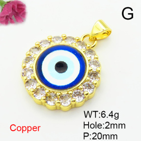 Fashion Copper Pendant  Cubic Zirconia & Resin  XFPC06589baka-L002