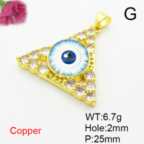 Fashion Copper Pendant  Cubic Zirconia & Resin  XFPC06592baka-L002