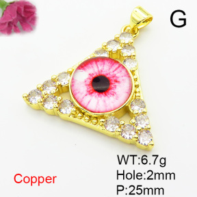 Fashion Copper Pendant  Cubic Zirconia & Resin  XFPC06594baka-L002