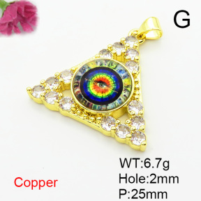 Fashion Copper Pendant  Cubic Zirconia & Resin  XFPC06596baka-L002