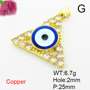 Fashion Copper Pendant  Cubic Zirconia & Resin  XFPC06598baka-L002