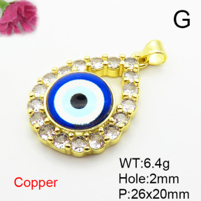 Fashion Copper Pendant  Cubic Zirconia & Resin  XFPC06605baka-L002