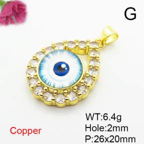 Fashion Copper Pendant  Cubic Zirconia & Resin  XFPC06607baka-L002