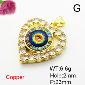 Fashion Copper Pendant  Cubic Zirconia & Resin  XFPC06619baka-L002