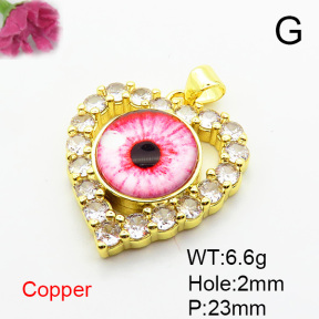 Fashion Copper Pendant  Cubic Zirconia & Resin  XFPC06623baka-L002