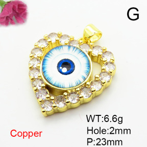 Fashion Copper Pendant  Cubic Zirconia & Resin  XFPC06625baka-L002