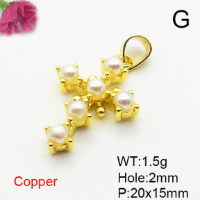 Fashion Copper Pendant  Plastic Imitation Pearls  XFPC06660vail-L002
