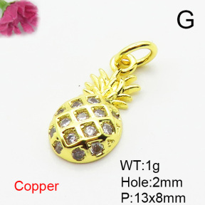 Fashion Copper Pendant  Cubic Zirconia  XFPC06726vaia-L002