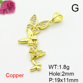 Fashion Copper Pendant  Micro Pave Cubic Zirconia  XFPC06729baka-L002