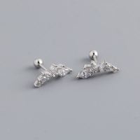 925 Silver Earrings WT:1.2g 12.9*5.2mm JE1940vhmm-Y10 EH1396