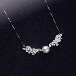 925 Silver Necklace Shell Pearl WT:3.3g N:1*450mm(Adjustable)
P:12*38mm JN2055ajkl-Y16 
N393