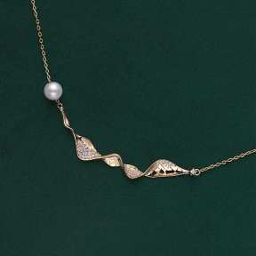 925 Silver Necklace Shell Pearl WT:3.2g N:1*450mm(Adjustable)
P:47mm JN2065ajip-Y16 N545