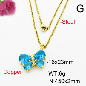 Fashion Copper Necklace  F6N404229baka-L002