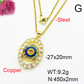 Fashion Copper Necklace  F6N404231baka-L002