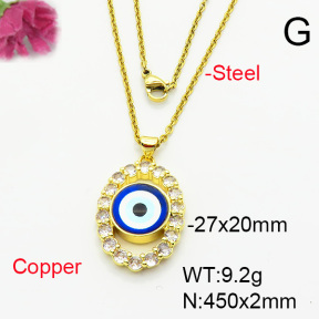 Fashion Copper Necklace  F6N404233baka-L002